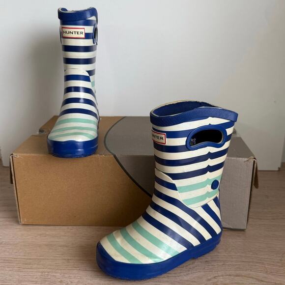Hunter x Target Toddler Striped Boots - SZ 8 - Picture 1 of 13